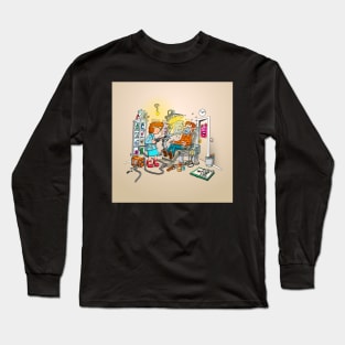 How to clean your teeth. Dentist cartoon. Long Sleeve T-Shirt